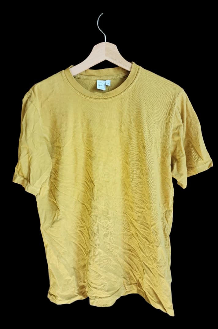 Mustard yellow crew-neck T-shirt